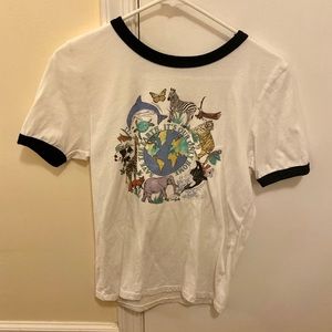save the planet ringer tee